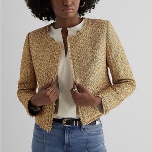 Express Tweed Gold Blazer